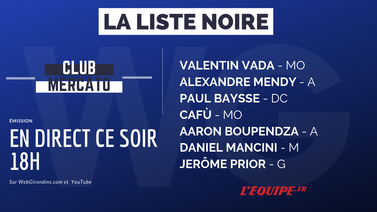 La Liste Noire Du Mercato Des Girondins - Actu Girondins De Bordeaux ...